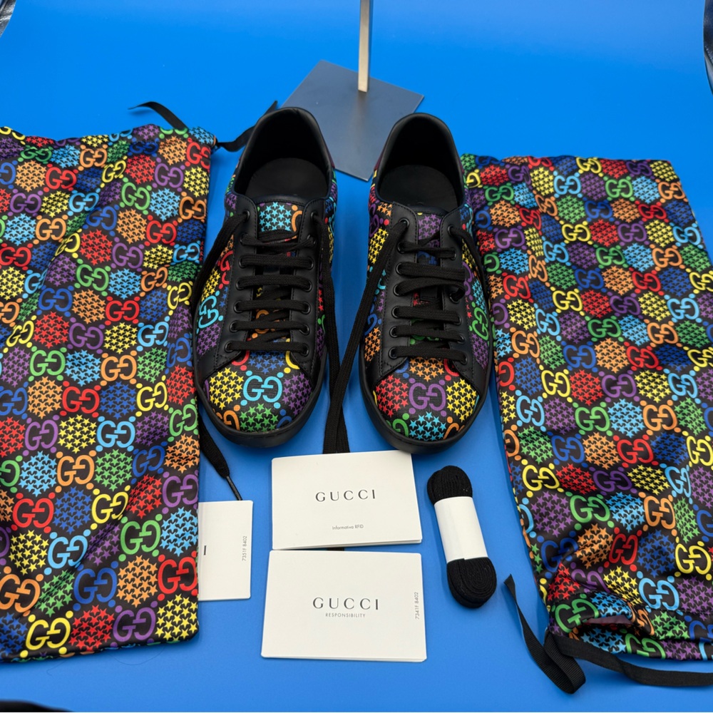 Gucci Psychedelic Sneakers. Men’s 10.5, Womens 12 - Picture 3 of 13